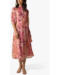 Raishma - Riley Floral Midi Dress - Lyst