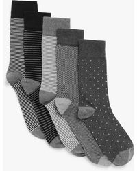 John Lewis - Stripe Spot Organic Cotton Rich Socks - Lyst