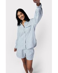 Chelsea Peers - Poplin Stripe Short Pyjama Set - Lyst