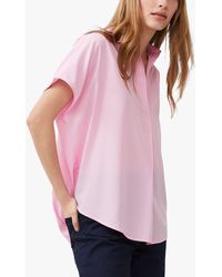French Connection - Short Sleeve Light Crepe Blouse - Lyst