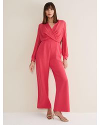 Phase Eight - Mindy Wide Leg Long Sleeve Jumpsuit - Lyst