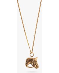 L & T Heirlooms - Second Hand 9ct Yellow Gold Horse Head Pendant Necklace - Lyst