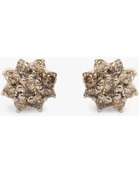 L & T Heirlooms - Second Hand 9ct Yellow Gold Diamond Stud Earrings - Lyst