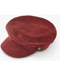 White Stuff Corduroy Baker Boy Hat - Red