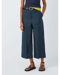 John Lewis - Cropped Linen Trousers - Lyst