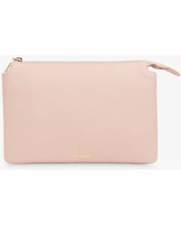 Whistles - Elita Leather Double Pouch Clutch Bag - Lyst