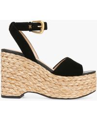 Sam Edelman - April Suede Wedge Heel Sandals - Lyst