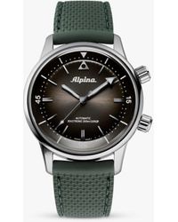 Alpina - Al-520gr4h6 Seastrong Diver 300 Heritage Leather Strap Watch - Lyst