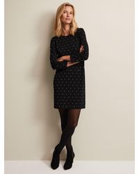 Phase Eight - Catriona Stud Shift Knitted Mini Dress - Lyst