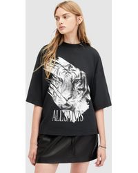 AllSaints - Prowl Amelie Tiger Print Organic Cotton T-shirt - Lyst