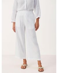 Part Two - Petrines Linen Wide Leg Cropped Trousers - Lyst