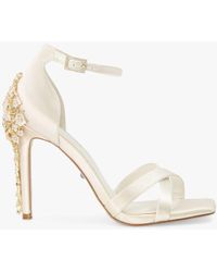 Dune - Bridal Collection Marry High Heel Satin Sandals - Lyst
