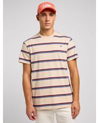 Lee Jeans - Relaxed Double Stripe T-shirt - Lyst