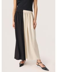 Soaked In Luxury - Cevina Two Tone A-line Maxi Skirt - Lyst