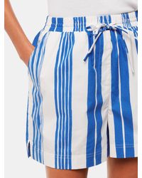 Whistles - Painted Stripe Cotton Shorts - Lyst