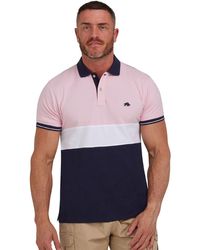 Raging Bull - Contrast Panel Pique Polo Shirt - Lyst