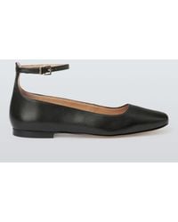 John Lewis - Henney Leather Ankle Strap Ballerina Pumps - Lyst