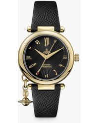 Vivienne Westwood - Orb Heart Leather Strap Watch - Lyst