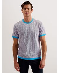 Ted Baker - Finity Short Sleeve Regular Jacquard T-shirt - Lyst