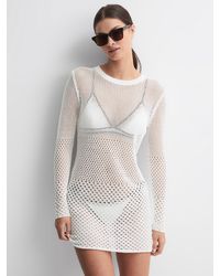 Reiss - Esta Crochet Mini Dress - Lyst