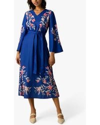 Raishma - Riri Floral Long Sleeve Midi Dress - Lyst