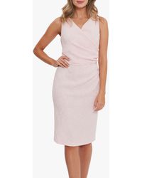 Gina Bacconi - Hillari Floral Embroidered Knee Length Dress - Lyst