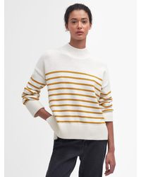 Barbour - Oakfield Striped Cotton Jumper - Lyst