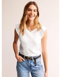Boden - Cotton Flutter Sleeve T-shirt - Lyst