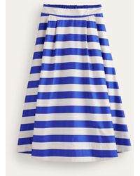 Boden - Stripe Isabella Cotton Sateen Skirt - Lyst