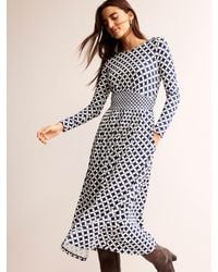 Boden - Thea Geometric Long Sleeve Midi Dress - Lyst