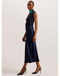 Ted Baker - Paolla Easy Fit Twist Neck Midi Dress - Lyst
