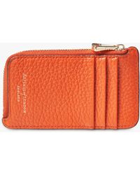 Aspinal of London - Pebble Leather Zipped Coin And Card Holder - Lyst