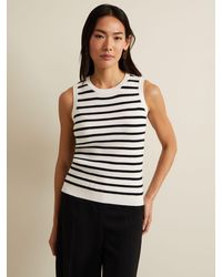 Phase Eight - Chloe Striped Knitted Vest Top - Lyst