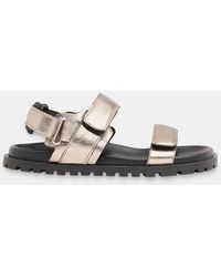 Whistles - Ria Sporty Velcro Strap Leather Sandals - Lyst