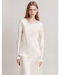 Ghost - Alix Long Sleeve Satin Top - Lyst