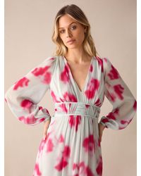 Ro&zo - Petite Stephanie Blurred Floral Maxi Dress - Lyst