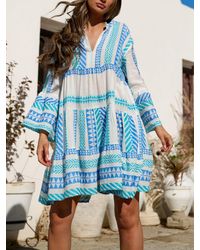 South Beach - Jacquard Tiered Mini Dress - Lyst