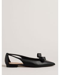 Ted Baker - Marlini Bow Cut Out Detail Ballerina Flats - Lyst