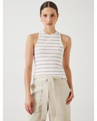 Hush - Ines Striped Ribbed Vest - Lyst