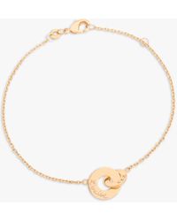 Merci Maman - Personalised Mini Intertwined Circle Chain Bracelet - Lyst