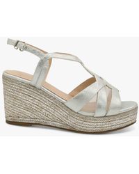 Paradox London - Wide Fit Yanelli Shimmer Wedge Espadrilles - Lyst