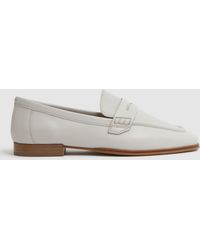 Reiss - Angela Leather Loafers - Lyst