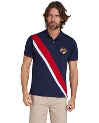 Raging Bull - Stripe Pique Polo Shirt - Lyst