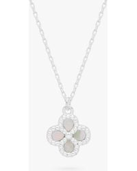 Estella Bartlett - 'all Kinds Of Wonderful' Dotted Pearl Flower Pendant Necklace - Lyst
