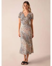 Ro&zo - Leopard Print Midi Dress - Lyst