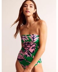 Boden - Support Floral Bandeau Swimsuit - Lyst