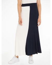 Tommy Hilfiger - Colour Block Ribbed Maxi Skirt - Lyst