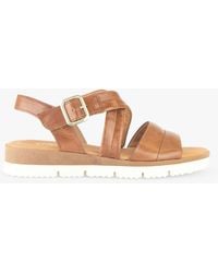 Gabor - Location Leather Open Toe Sandals - Lyst