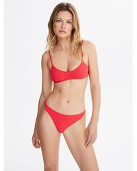 Mango - Nati Textured Stripe Bikini Top - Lyst