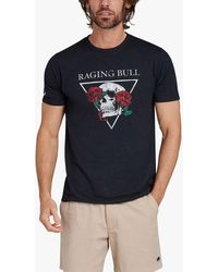 Raging Bull - Rose Skull T-shirt - Lyst